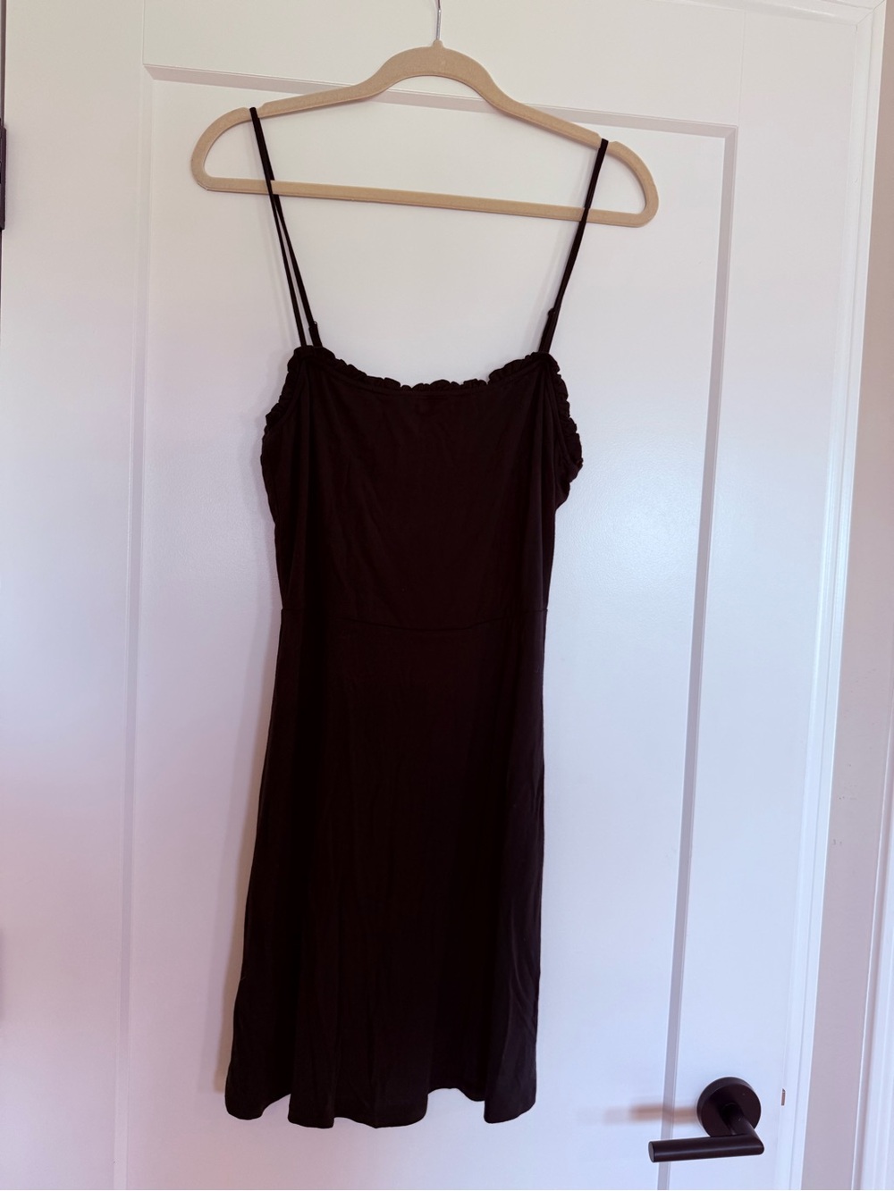 Volcom Black Mini Slip Dress with Spaghetti Straps